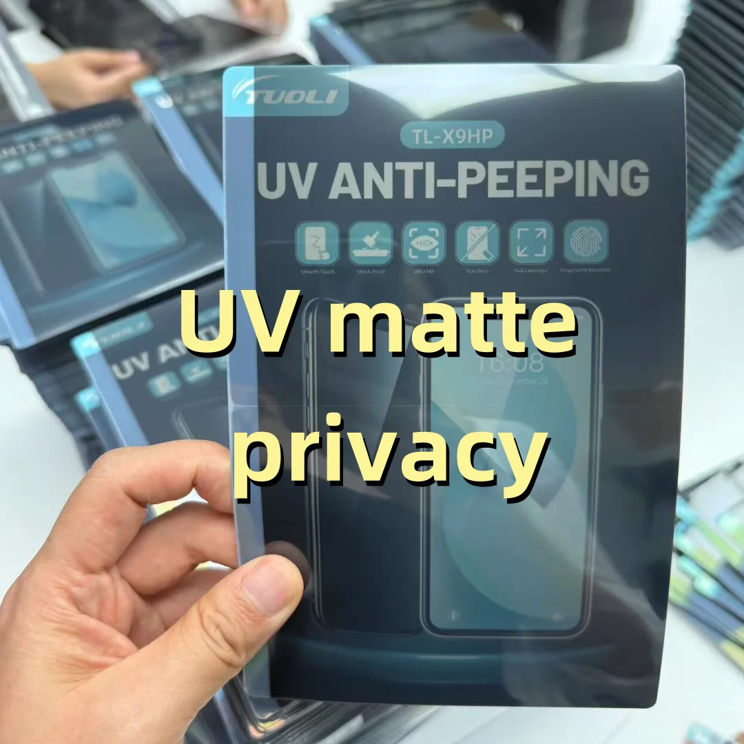 TUOLI 20Pcs X9HP Anti-Spy Anti-peep UV Matte Privacy Glass Film Hydrogel Screen Protector Cutting Machine Plottor