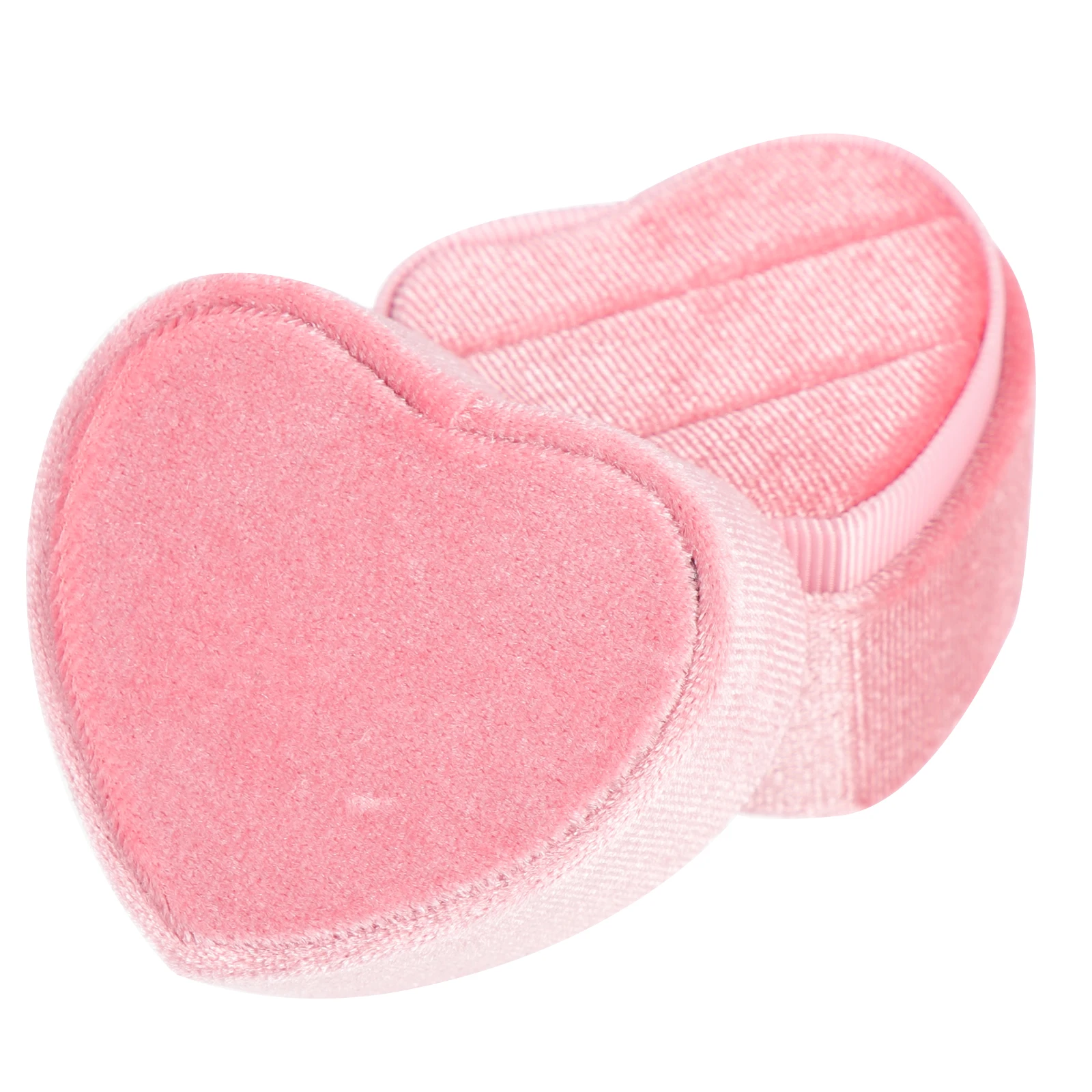

Heart Shaped Ring Box Pink Holder Wedding Decor Proposal Gift Travel Jewelry Packaging Dustproof Premium Material Compact Design