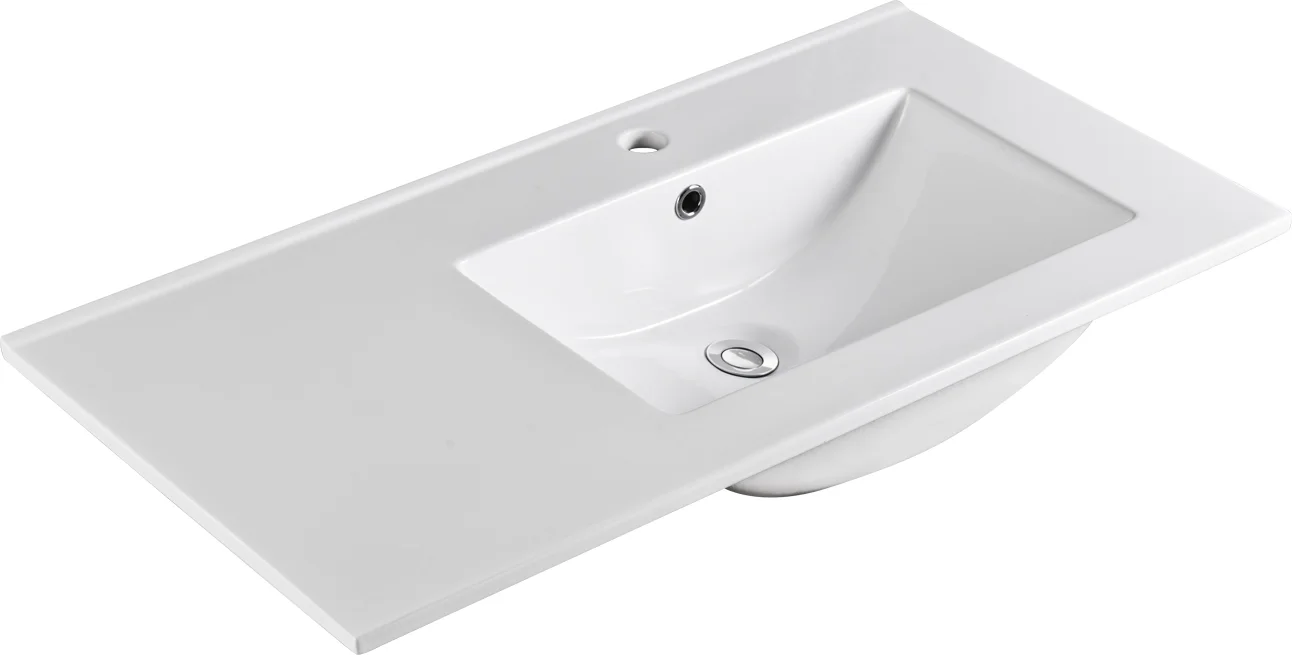 36 inch White Ceramic basin Bathroom Sink 910*460*160MM Cabinet Mount Left Or Right Faucet Types Available Size 910x460x160mm