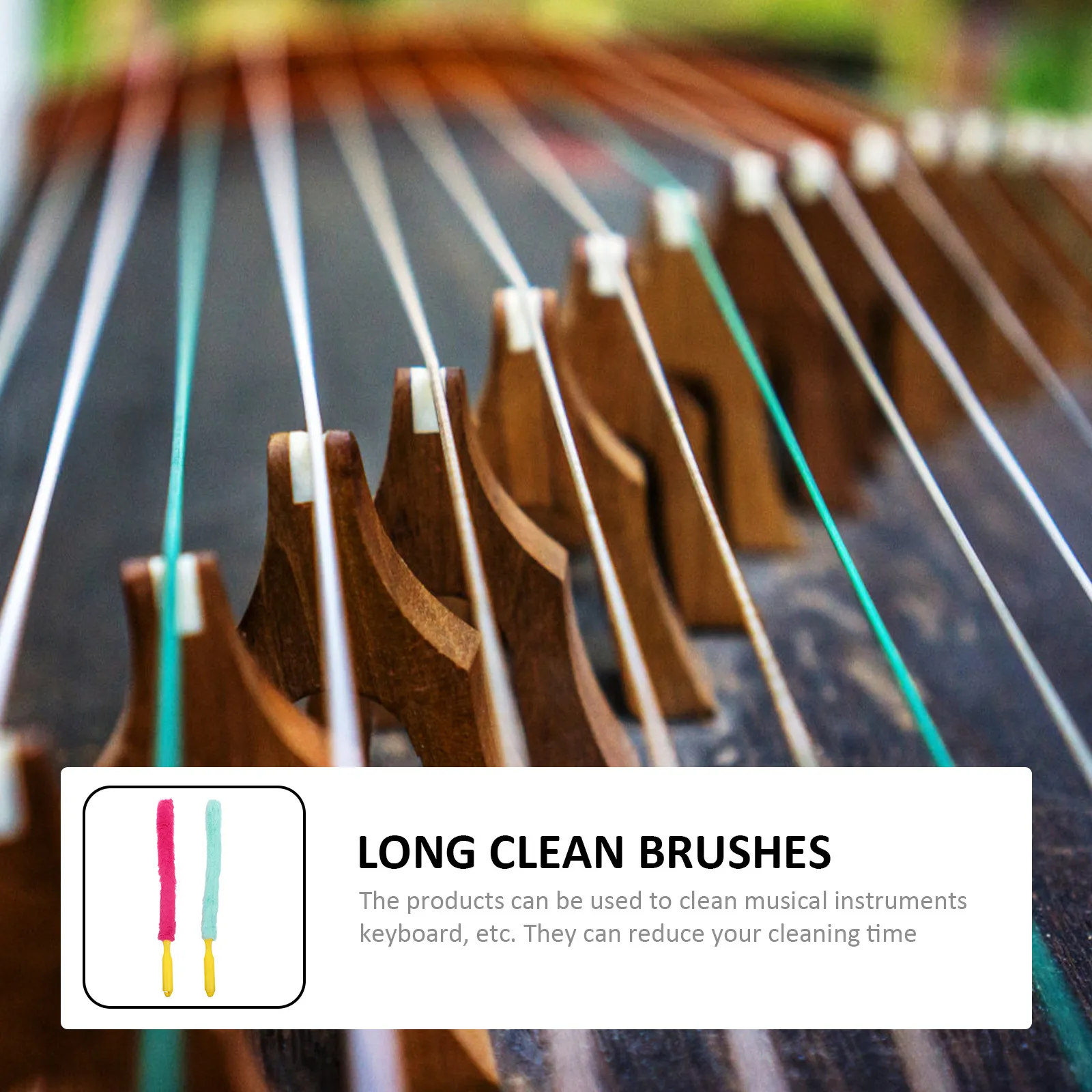 

Набор из 2 щеток для чистки гучжэна: эргономичные, с длинной ручкой, из премиальных материалов, не царапают поверхность, аксессуары для ухода за инструментом