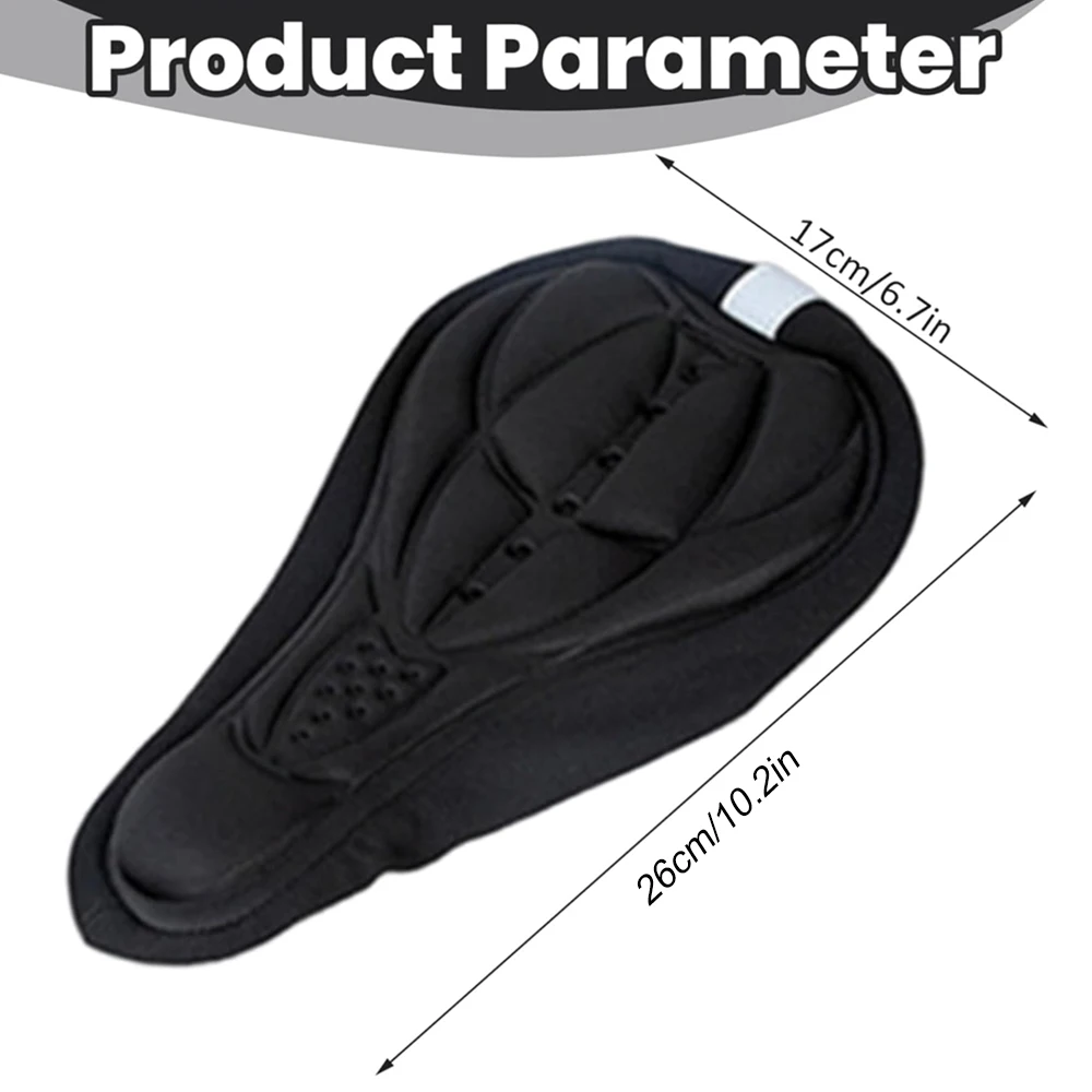 1pcs  Oversized Gel Padded Bike Seat Cover Comfort Bicycle Saddle Cushion with Non-Slip Drawstring & Waterproof Cover view 6