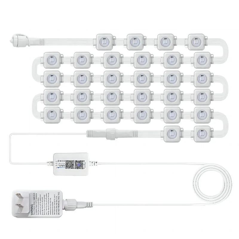 300ft Outdoor Waterproof LED Eaves Light RGB Fantasy Smart String Light APP with Scene Mode Remote Control for Christmas