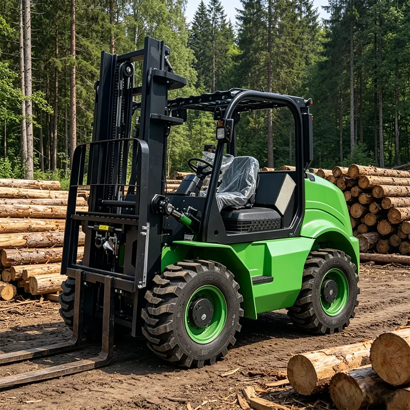 Best All Terrain Off-road forklift 3.5Ton 4WD Diesel Mud Slope Construction Logistics Handling Equipment
