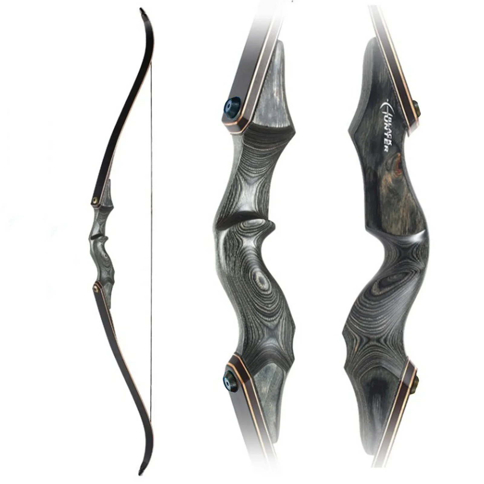 

Wooden Takedown Recurve Bow Basic Model 20-60lbs For Archery Hunting Training