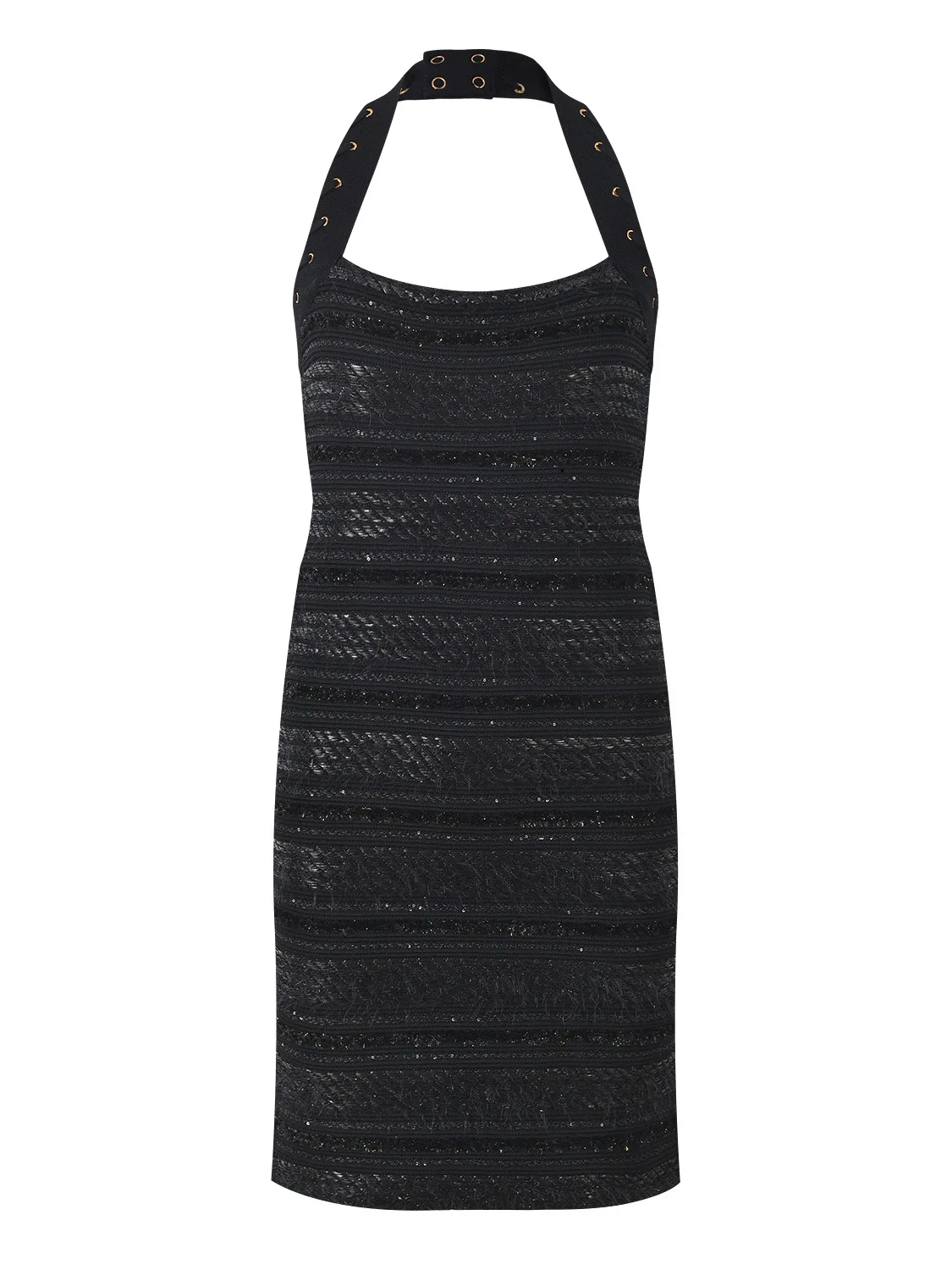 

Ele Autumn 2025 Sexy Knitted Coarse Tweed Slimming Wrap Bodycon Dr Ne Hanging Sexy Women's Casual Faion Dr