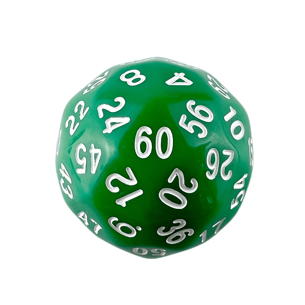 DND 1PC 60 Sided Multi Sided Colored Dice Board Game Die for Polyhedral Dice Dice Fun Party Tabletop Games Accessories