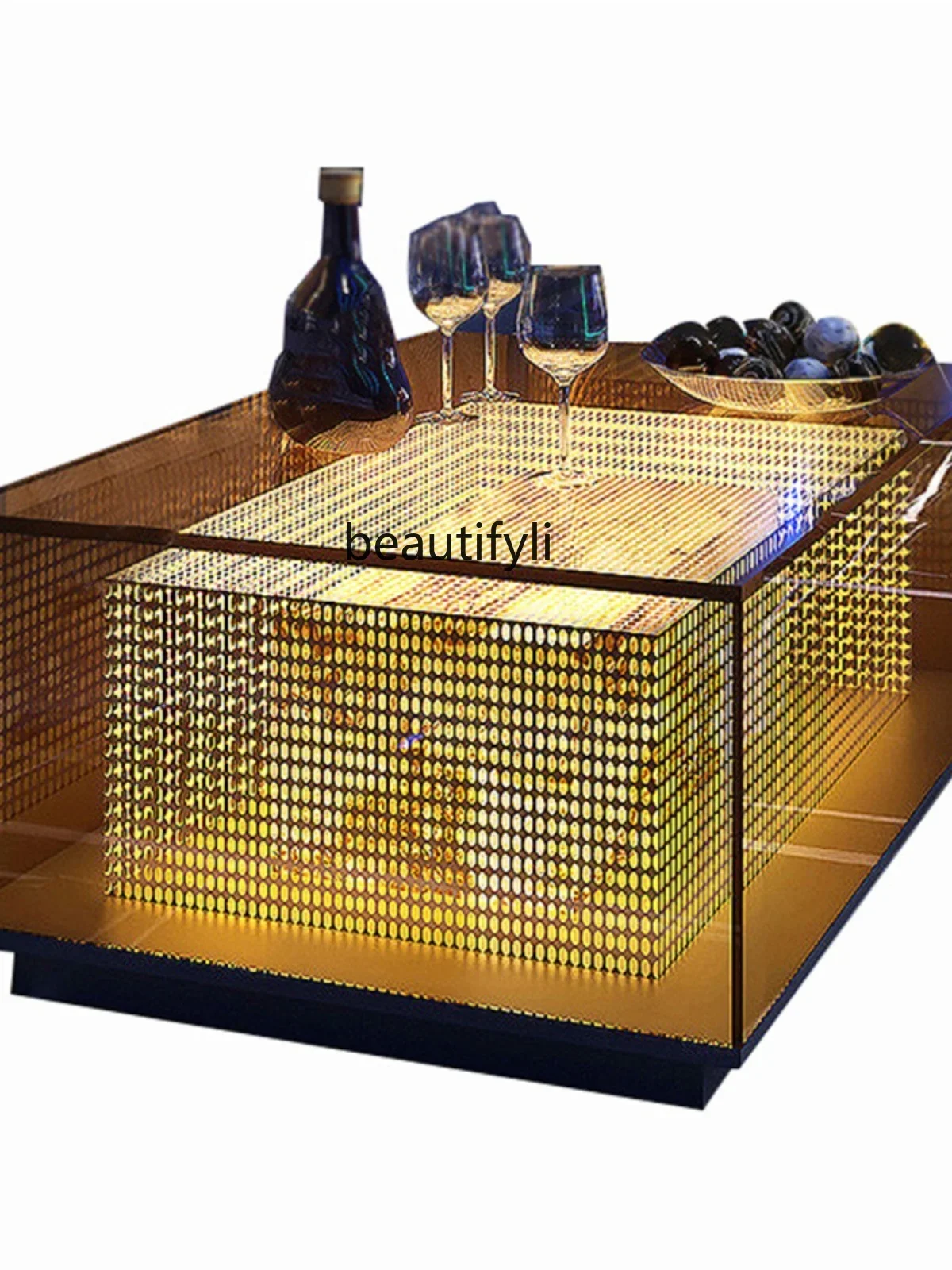 KTV bar table coffee table special pub k room box bar coffee table stainless steel tempered glass