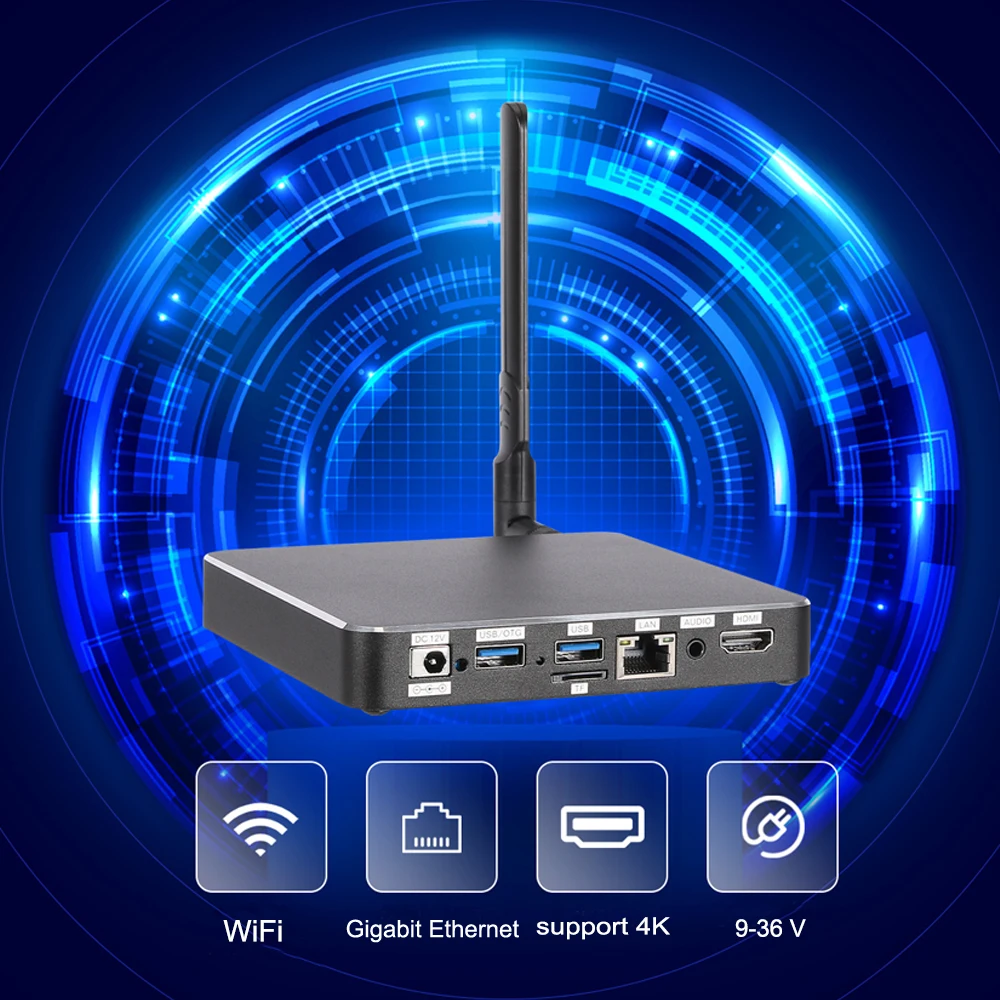 Industrial Mini PC With Android 11 Rockchip RK3568 CPU 8GB DDR3 RAM 64GB SSD ROM Integrated Graphics Card WiFi Connectivity