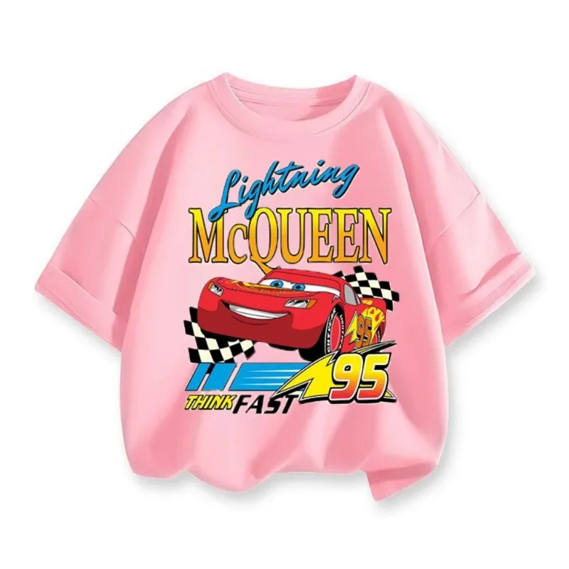 الأطفال تي شيرت نمط تي شيرت البرق ماكوين سيارة 95 الهيب هوب تي شيرت ريترو Harajuku الشارع القطن الصيف تي شيرت كامل #2