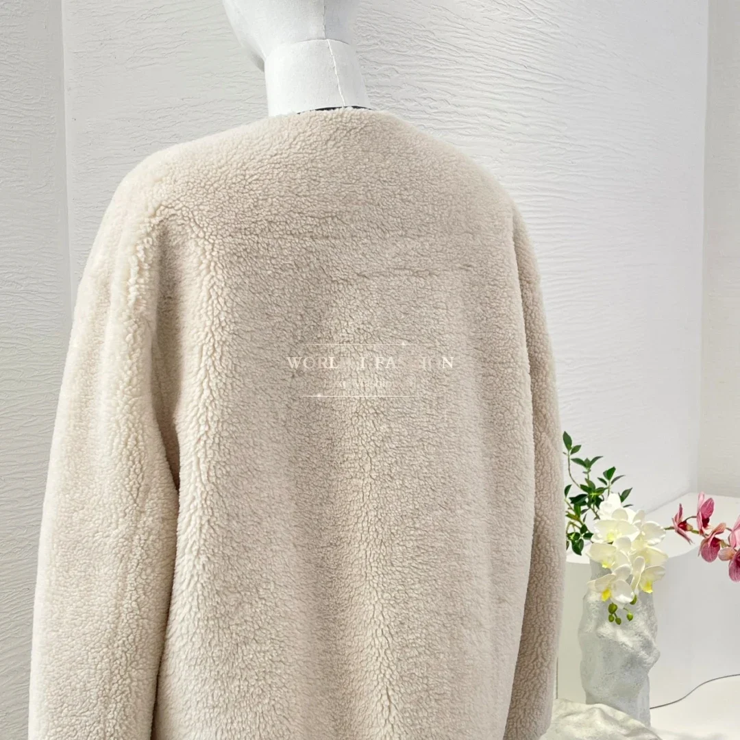 

Biege Long Sleeve Jacket Tops 2025 New Design