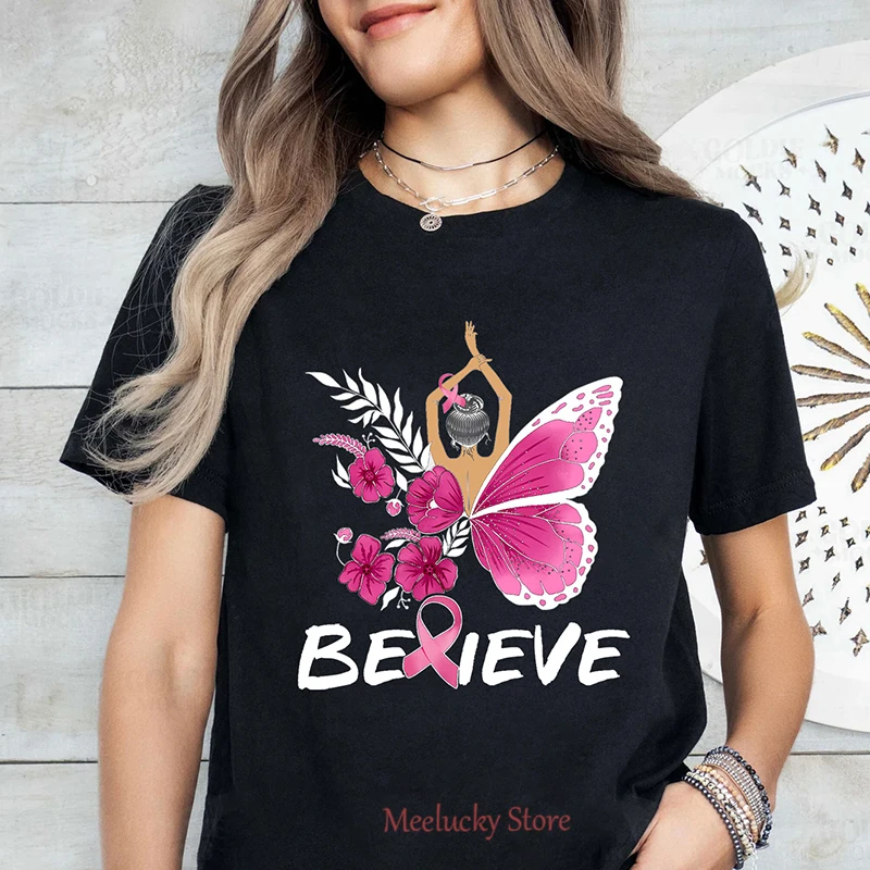 Believe Soft Women's Printed Pattern Women's Round Neck Top T-shirt, Elegant Women's Clothing