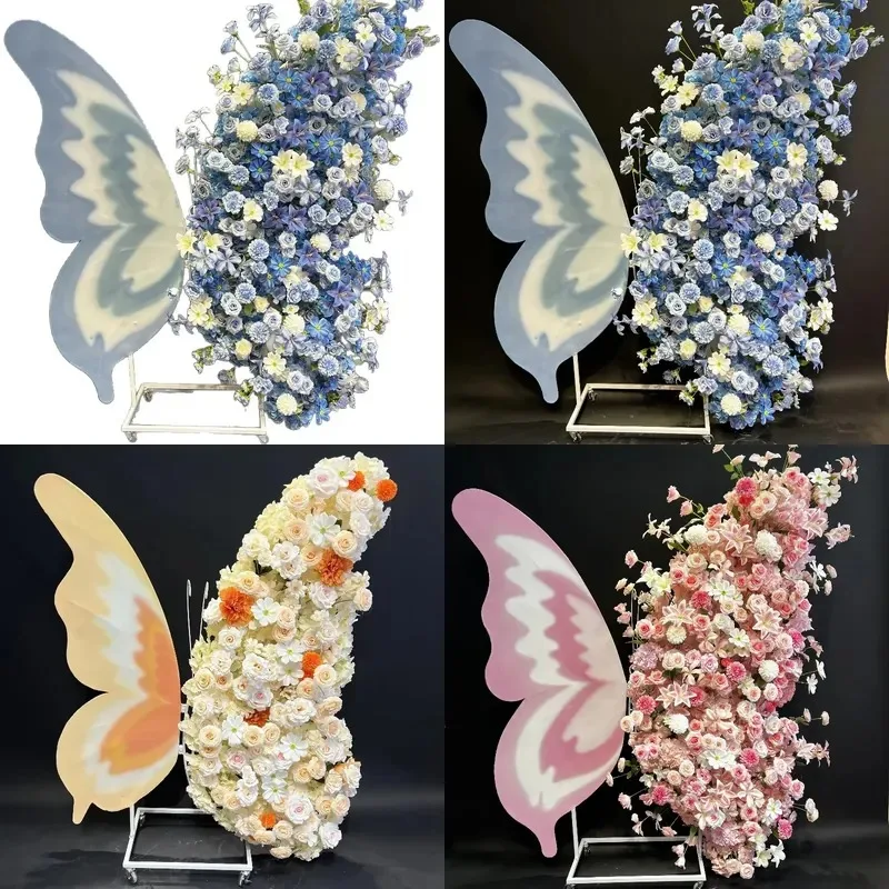 Beautiful Butterfly Floral Ornaments Half Flower Stand Decoration Banquet Scene Arrangement Display Window
