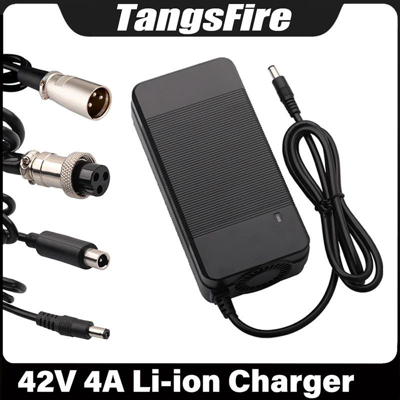 

42V 4A 18650 Lithium Battery Charger 10Series For 36V Li-ion Battery Pack Charger Selectable DC/XLR/GX16 High Quality Connector