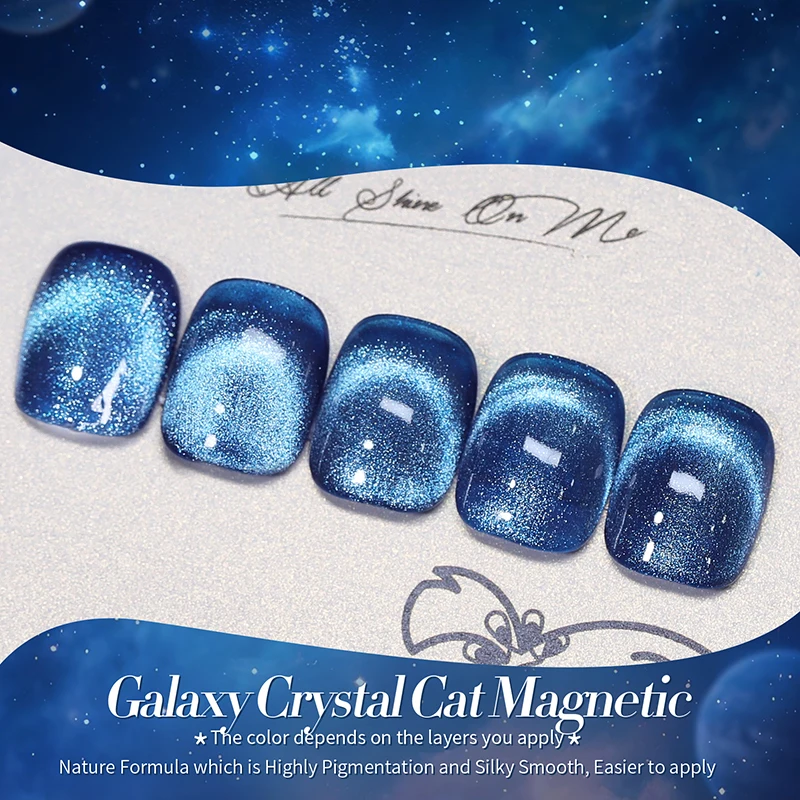 BORN PRETTY 10ml Milky Way Cat Magnetic GEL เล็บ Spaking Glitter สะท้อนแสง Soak Off UV กึ่งถาวรเคลือบเงาเล็บ S