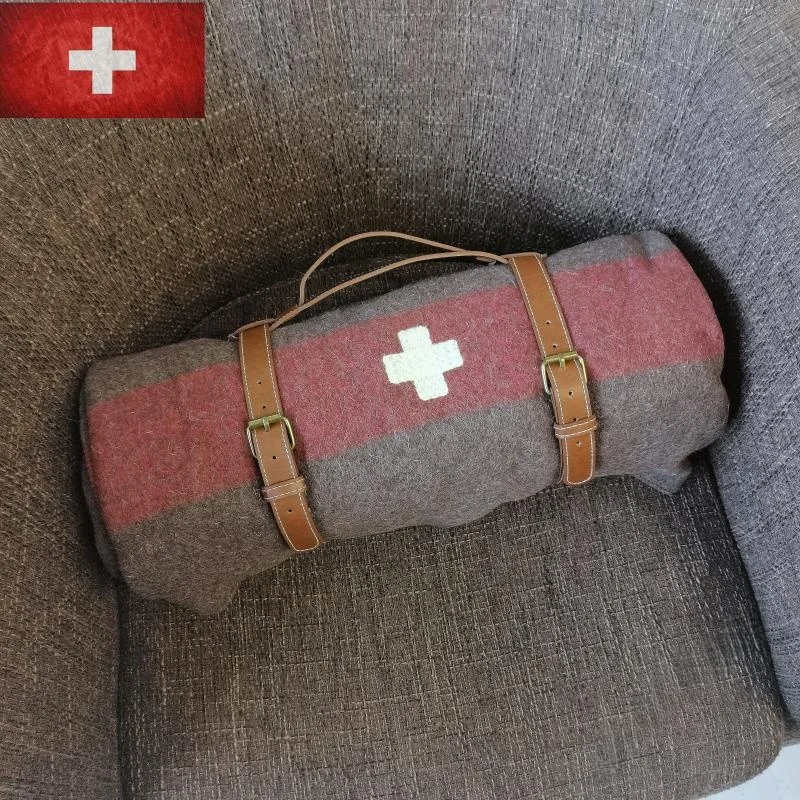 Thi Pure Woolen Blanket Vintage Military Sle Outdoor Cam Multi-purpose Covering Blanket Warm Geometric Pattern Europe...
