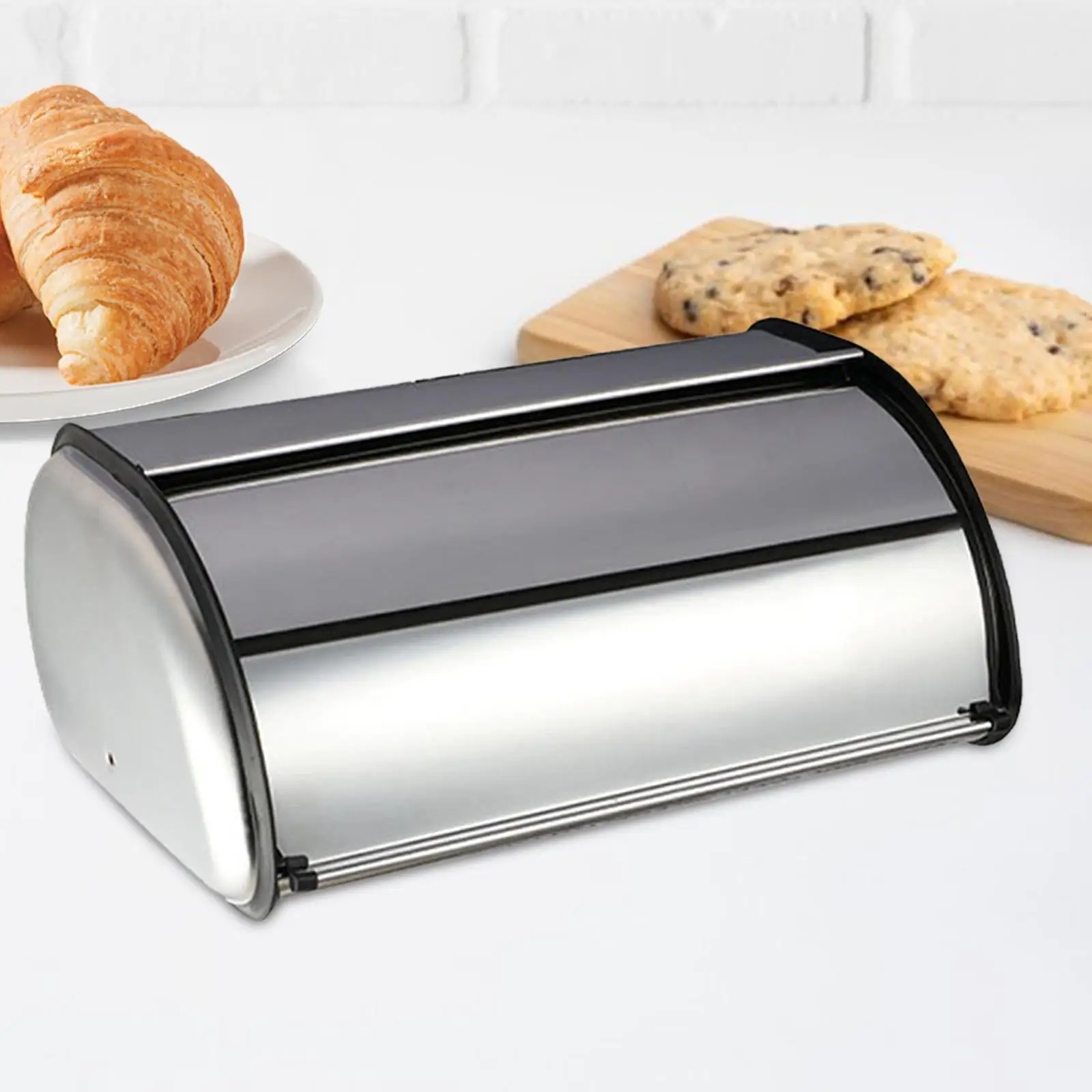 

Bread Box for Kitchen Large Capacity Stainless Steel Bread Storage Bin with Lid Bread Box Food Organizer Storage Container