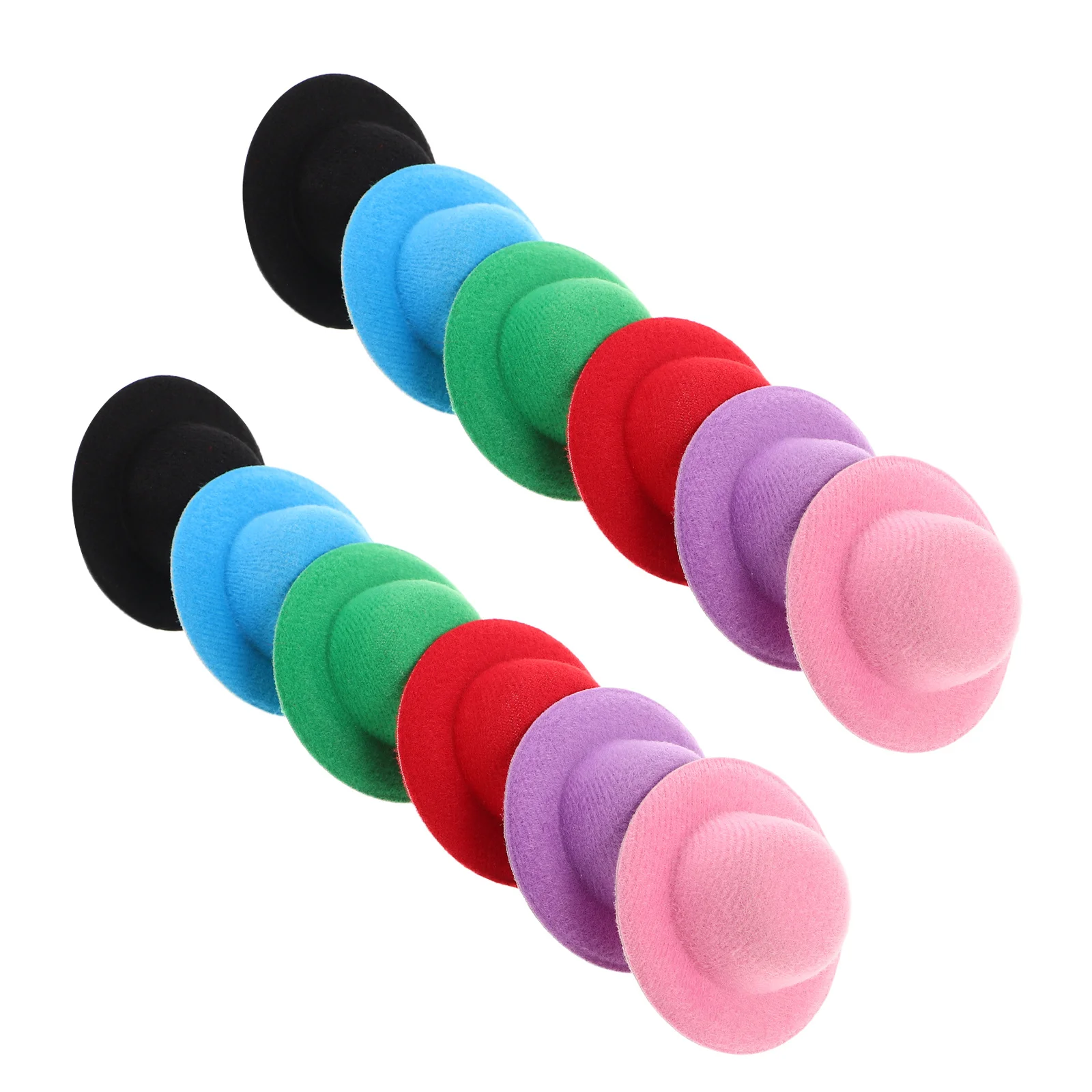12Pcs Elegant Mini Top Hats Realistic Design Tiny Formal Hats for Photography Travel Outdoor Decoration Craft Projects