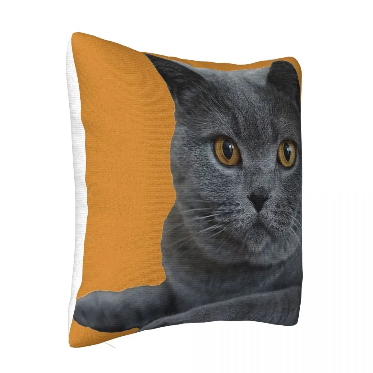 British Blue Shorthair Cat Face Portrait Pillow Case Pillowcase 40X40 Cushion Cover 45*45 Pillow Case Pillow Cover