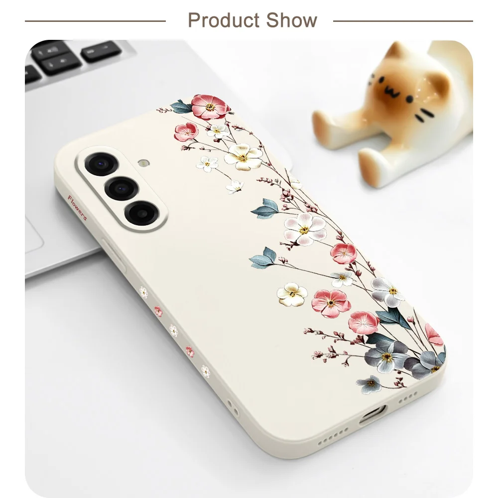 Blumenmuster-Handyhülle für Samsung Galaxy A57 A37 A27 A17 A56 A36 A26 A16 A06 A55 A35 A25 A15 A05 A54 A34 A24 A14 – Detail 5