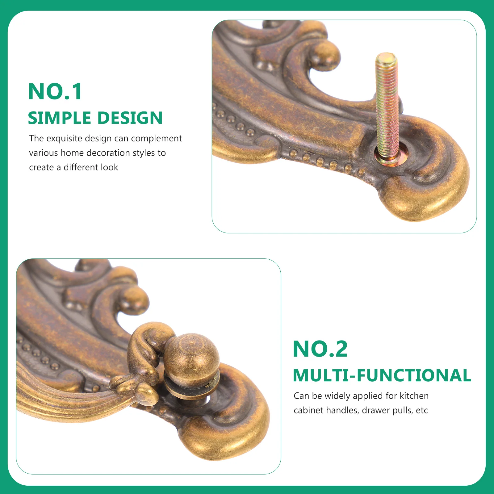 

Copper Drawer Pulls Vintage Cabinet H Retro Furniture Knob Double Hole Wardrobe Door Hardware Pull Copper Color
