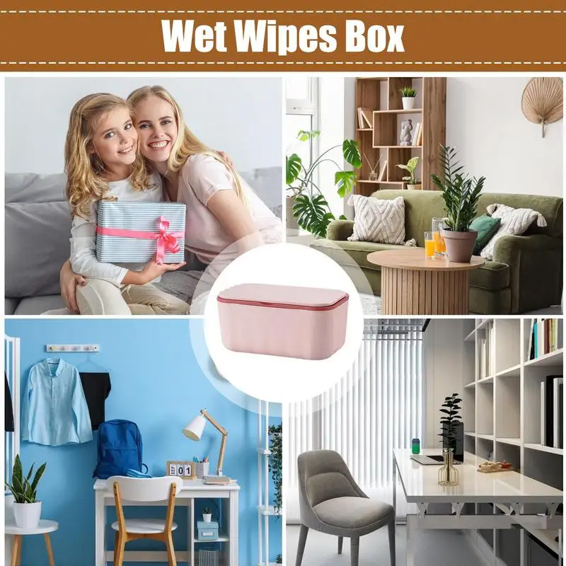 Baby Wipes Box Tissue Container For Travel Sealable Multifunctional Dustproof Wipes Dispenser For Nursery Car Makeup Kitchen