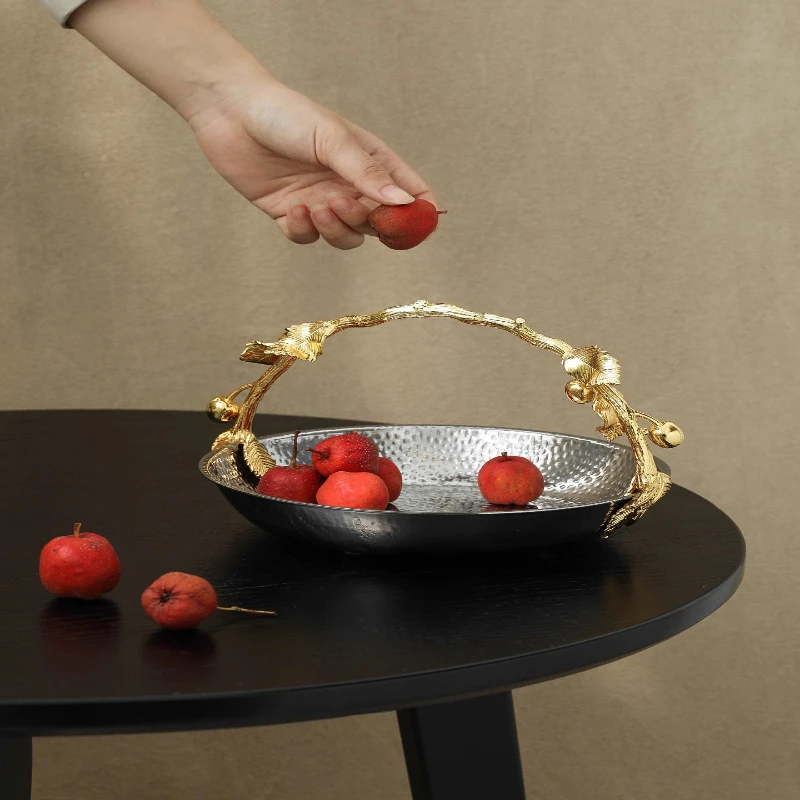

Роскошная скандинавская посуда, тарелка с фруктами, декоративный поднос из нержавеющей стали для украшения дома, гостиной, обеденный стол