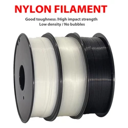 250/500g Nylon 3D Printer Filament PA Polyamide 1.75mm High Tensile Strength Flexibility Sublimation 3D Printing Nylong Filament