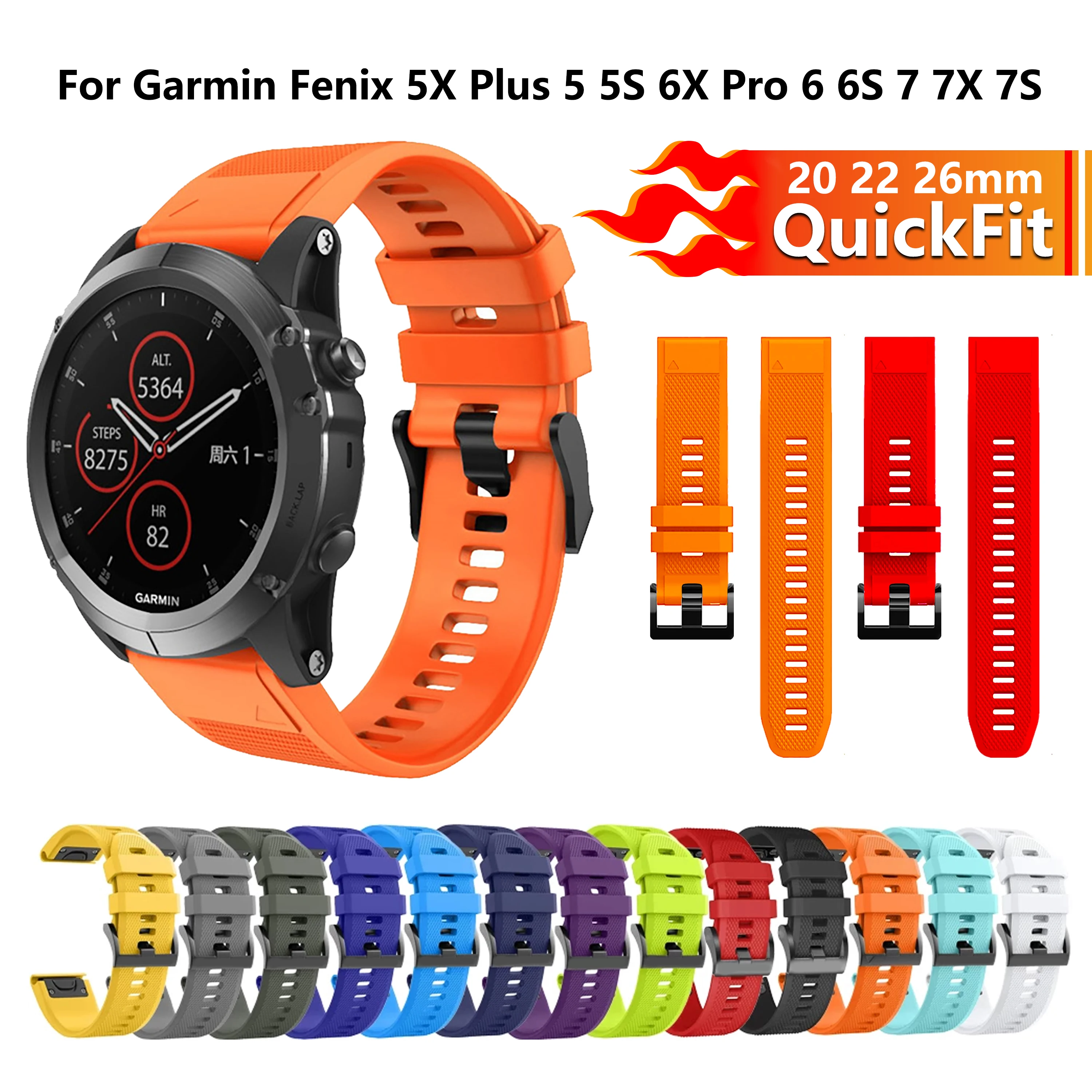 Garmin Fenix-Coofenix用シリコンブレスレット,モデル5,5x,5s plus,6s,6x pro,935,26,20,22mm,7x,7s,945