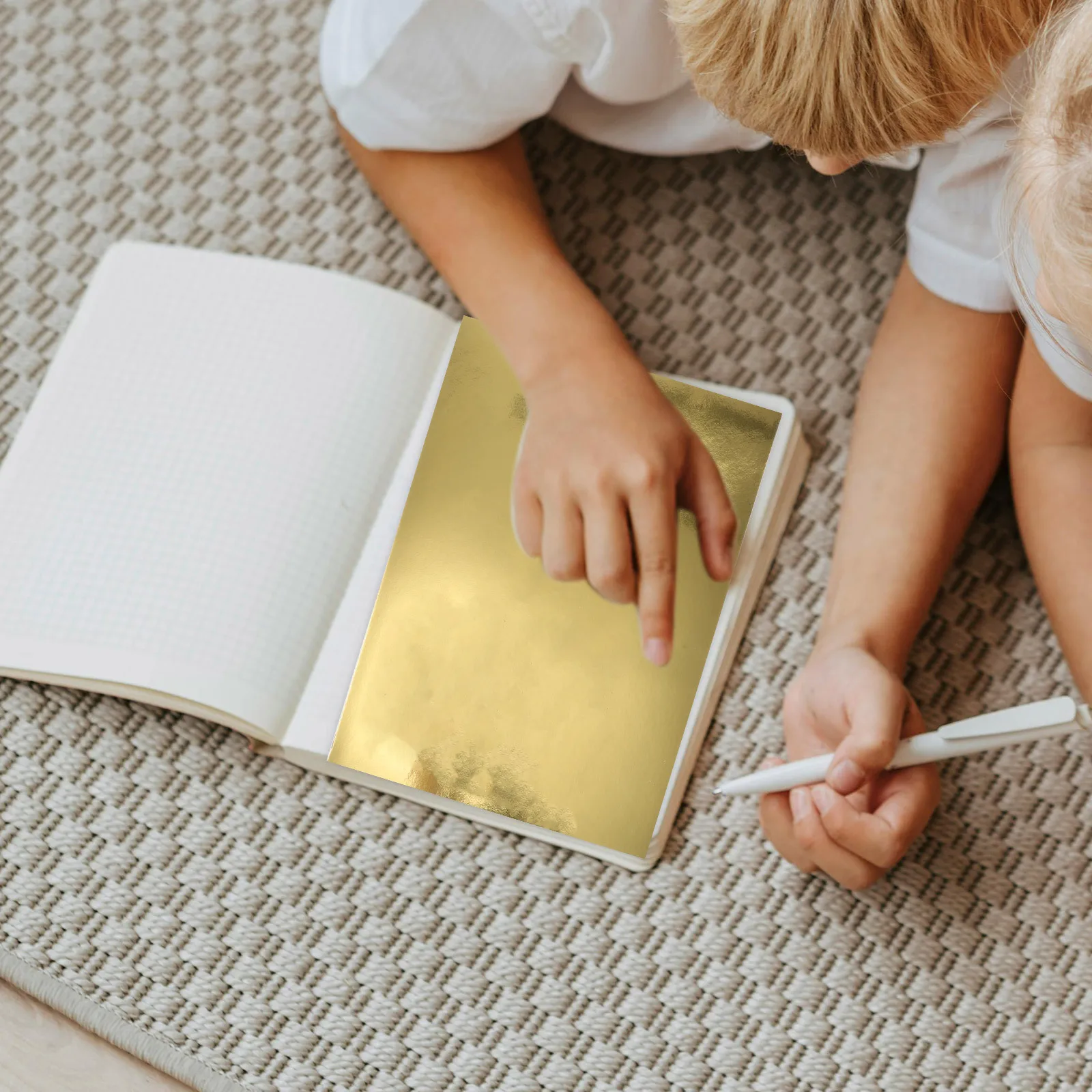 10 Sheets Gold Mirror Cardstock Metallic Shimmer Paper for DIY Children Handmade Gold Mirror Card Stock Crafts Decorative