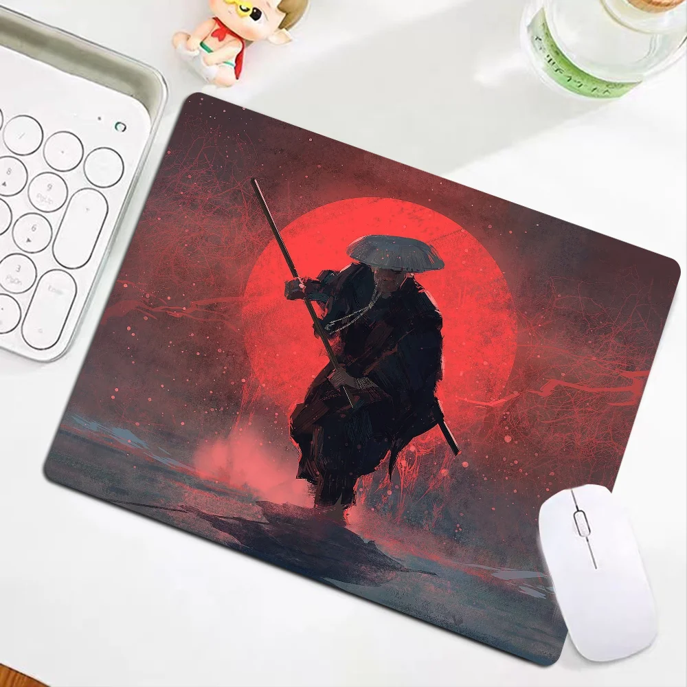 Moon Samurai Mousepad INS Tide Small Speed Version Game Computer Keyboard Office Table Mat Cheapest Cup Mats Deskpad Home Decor