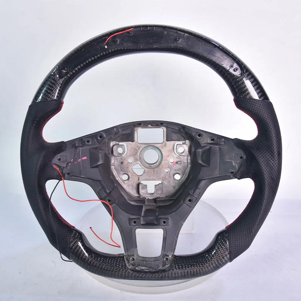 

Custom Made Carbon Fiber Leather Steering Wheel For Volkswagen Golf MK8 , Multi-Color Dynamic Ambient LED