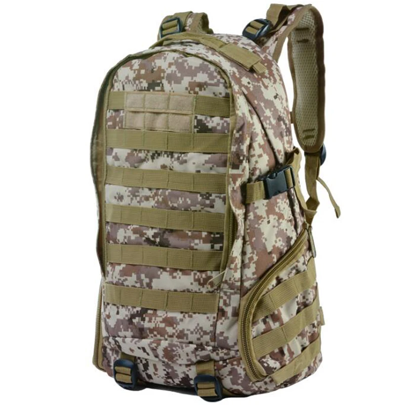 

Tactical Camouflage Pack Bag Men Outdoor Sport Bags Waterproof Nylon Camping Travel Saddle Bag 27L Molle Backpack