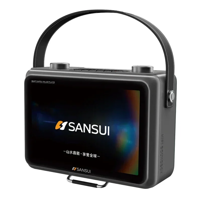 SANSUI K115 سمّاعات بلوتوث مشغل فيديو 80 واط مكبر صوت رقص مربع محمول مع شاشة عرض شبكة تلفزيون متنقل نفس الشاشة