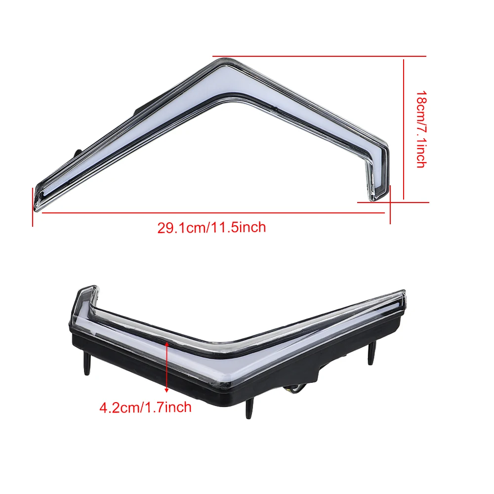 2x kierunkowskaz z Fang dla Polaris RZR XP 1000 Turbo 2019-2023 IP67 przednie światła LED montaż