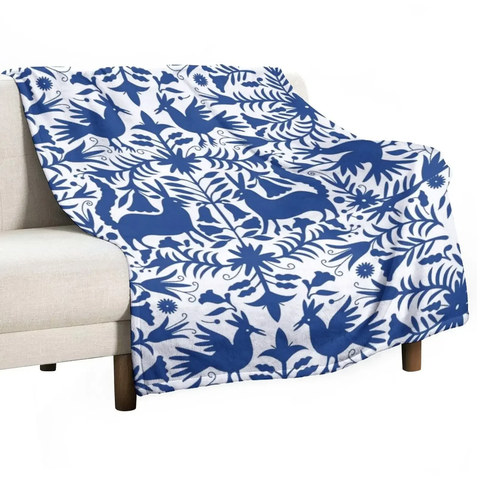 

Otomi Blue Throw Blanket Plush For Baby Blankets For Bed Blankets