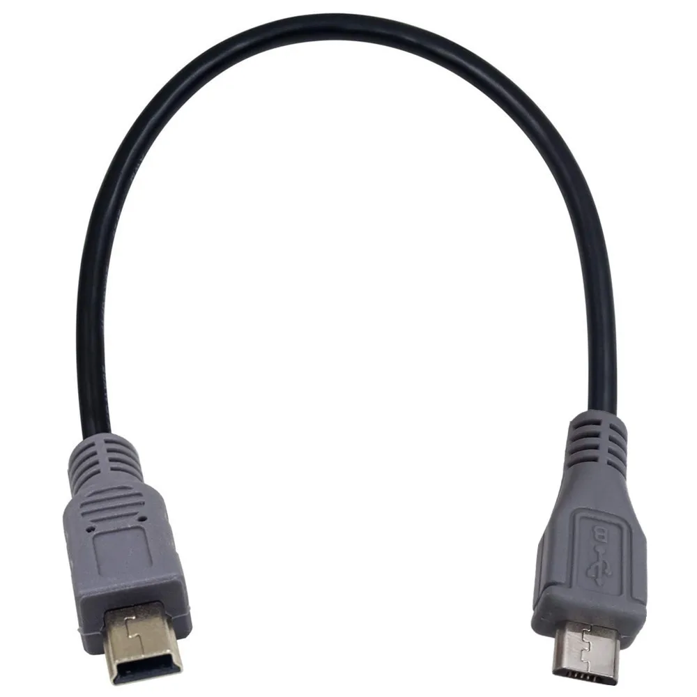 Adaptador OTG para carga y transferencia de datos, convertidor de enchufe macho tipo C 3,1 a Mini micro USB de 5 pines B, Cable de datos de plomo