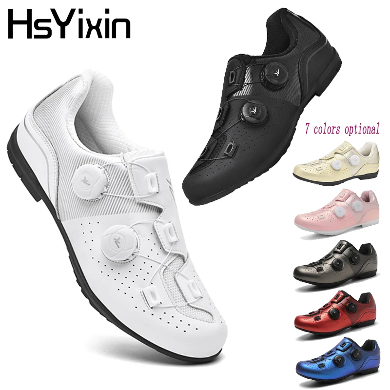 

Unisex Flat Cycling Shoes Breathable Rubber Sole Non-Slip Pedal Mountain Road Bike Footwear 7 Colors Available for Men And Women