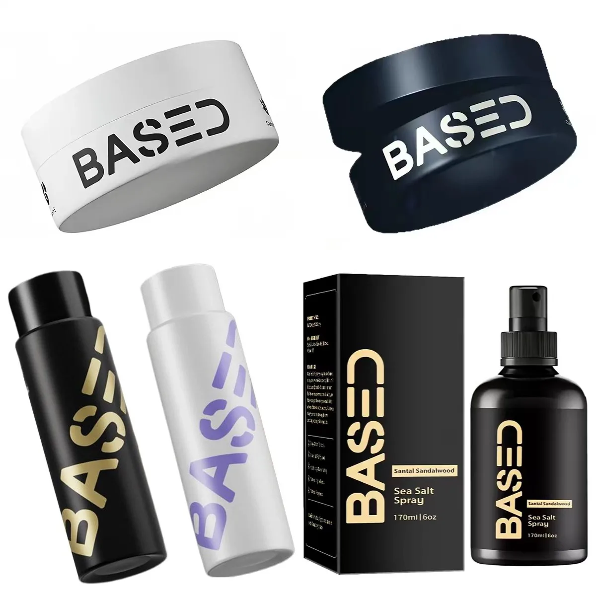 BASDE Spray Fijador de Cabello con Sal Marina, Polvo Voluminizador Mate de Larga Duración, Cera en Barra para el Cabello, Cuidado Capilar