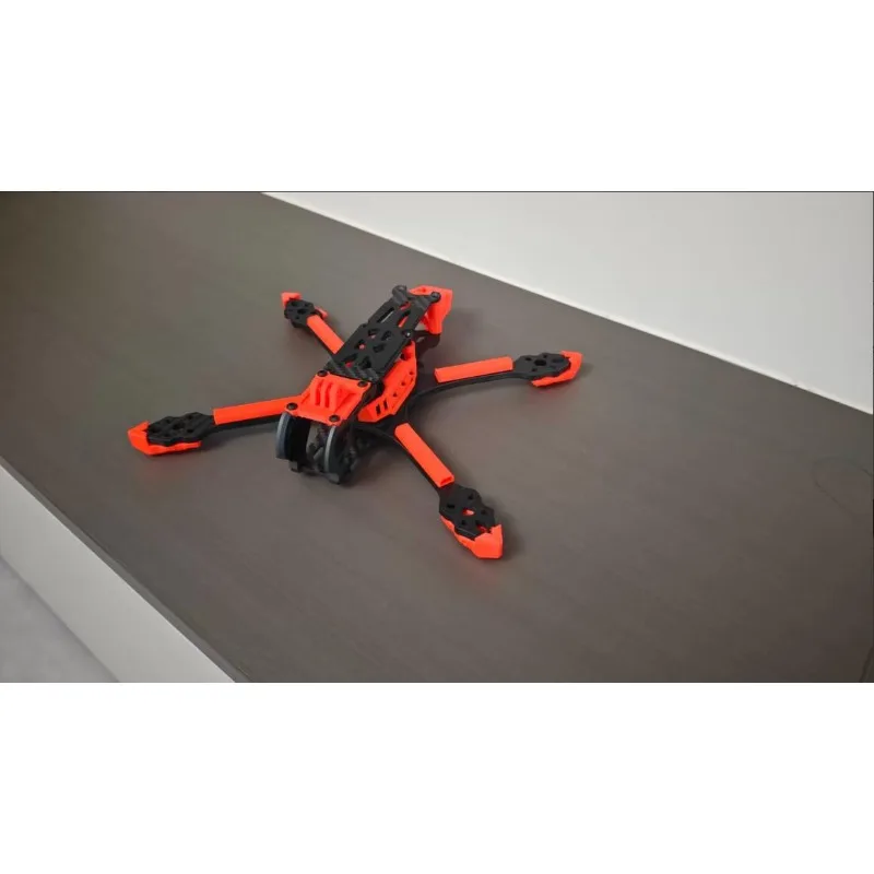 Mark5 Wide X Frame Kit Fit FPV Racing Drone, Smooth High Strength Carbon Plates, Aluminum Camera Mount Supports O3 & O4 Air Unit