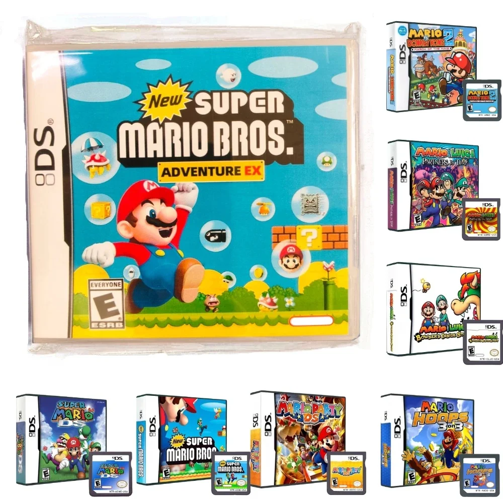

Mario Series DS Games Cartridge New Super Mario Bros Video Game Console Card Mario Kart DS Mario Party DS Card for NDSL 2DS 3DS