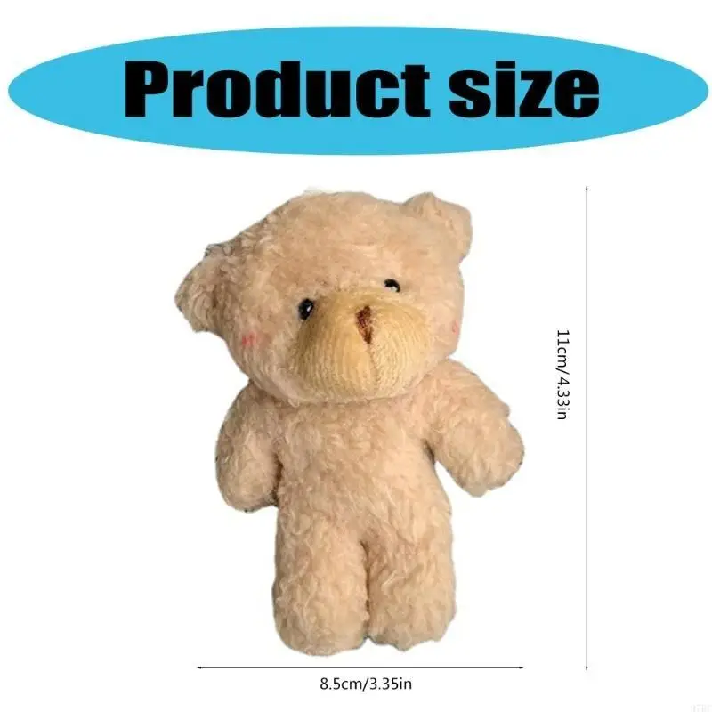97BC ブラッシュベアペンダント素敵なミニクマ人形ぬいぐるみキーチェーンバックパック装飾ハンドバッグアクセサリーキッズギフトグッディバッグフィラー