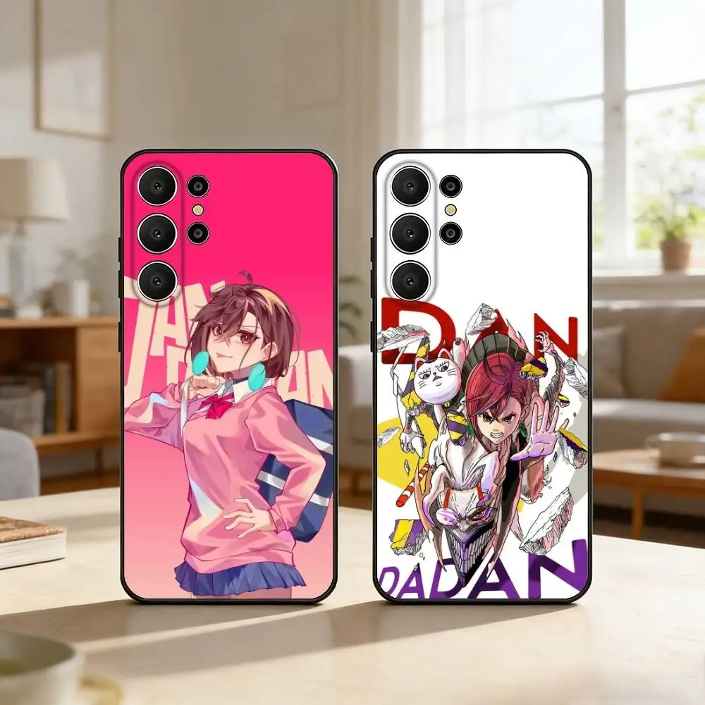 Momo Ayase D-Dandadans Phone Case For Samsung S26,S25,24,23,22,30,21,10,9,Ultra,Plus,Lite,FE Soft Black Case
