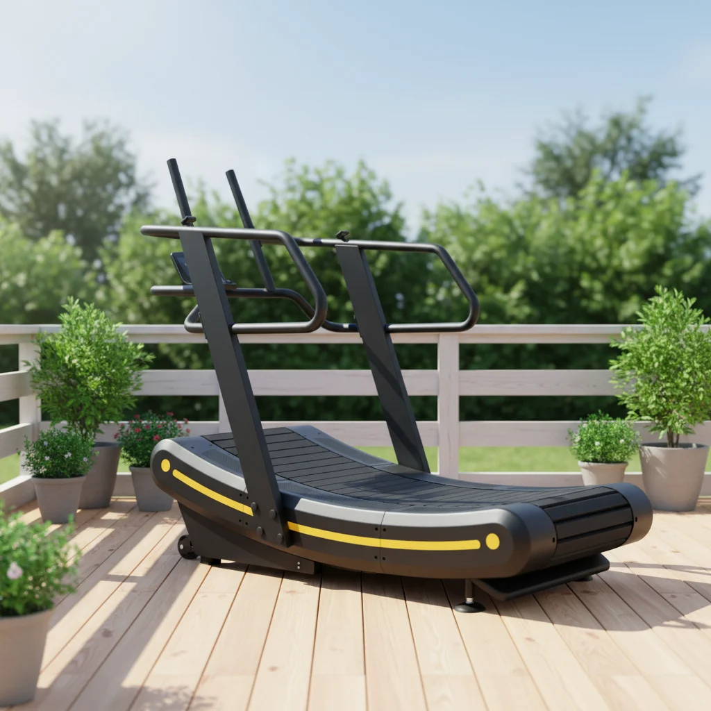 Curved Unpowered Manual Mechanical LED Screen Walking Pad Home Gym & Commercial Fitness Treadmill for Bodybuilding
