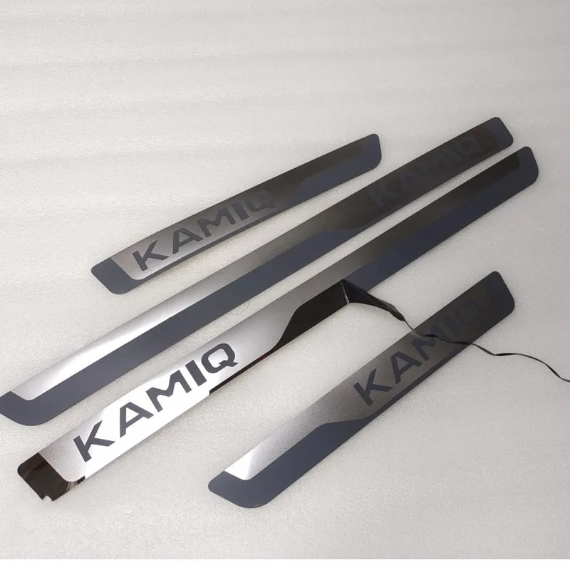 for Skoda KAMIQ 2018-2021 Car-styling Stainless Steel Scuff Plate/Door Sill Door Sill Scuff Plate Welcome Pedal