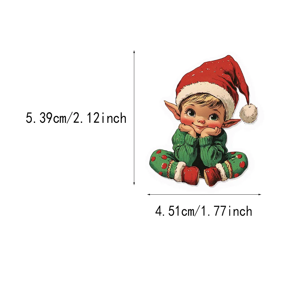 50PCS Retro Christmas Party Decoration Christmas Gift Stickers Phone Cases, Water Cups, Tablet Labels Waterproof Stickers
