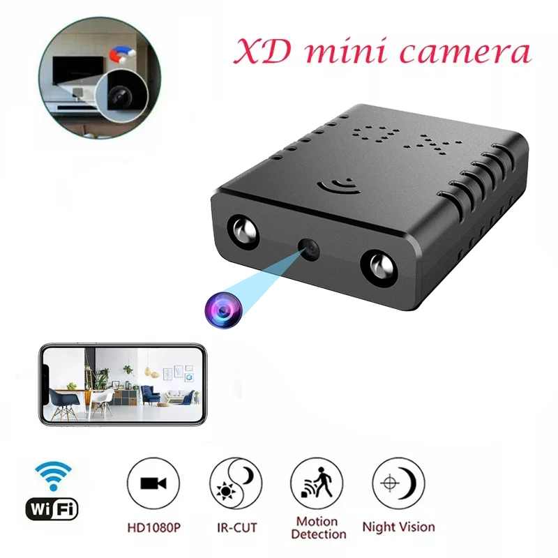 Ir-cut Wifi Camera Built-in Microphone Xd Mini Camera Micro Intelligent Smallest Camera Motion Camera 1080p Hd