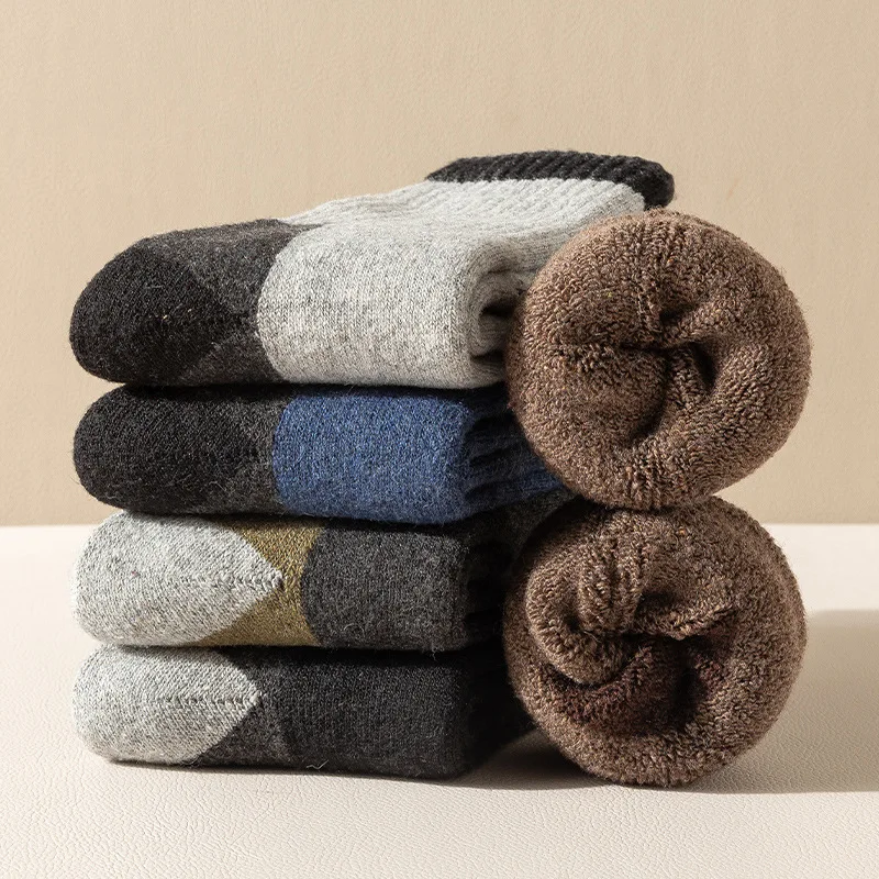 Winter Merino Wool Socks Thickened Warm Moisture Wicking Hiking Socks Men Women Thermal Breathable Durable Cycling Socks - view 6