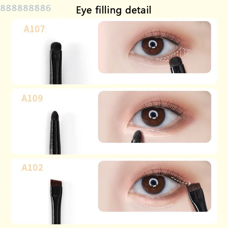 Set di pennelli per trucco professionale per occhi morbidi da 6 pezzi per donne Ombretto Eyeliner Contouring Sopracciglio Cosmetico Strumenti di bellezza per il viso
