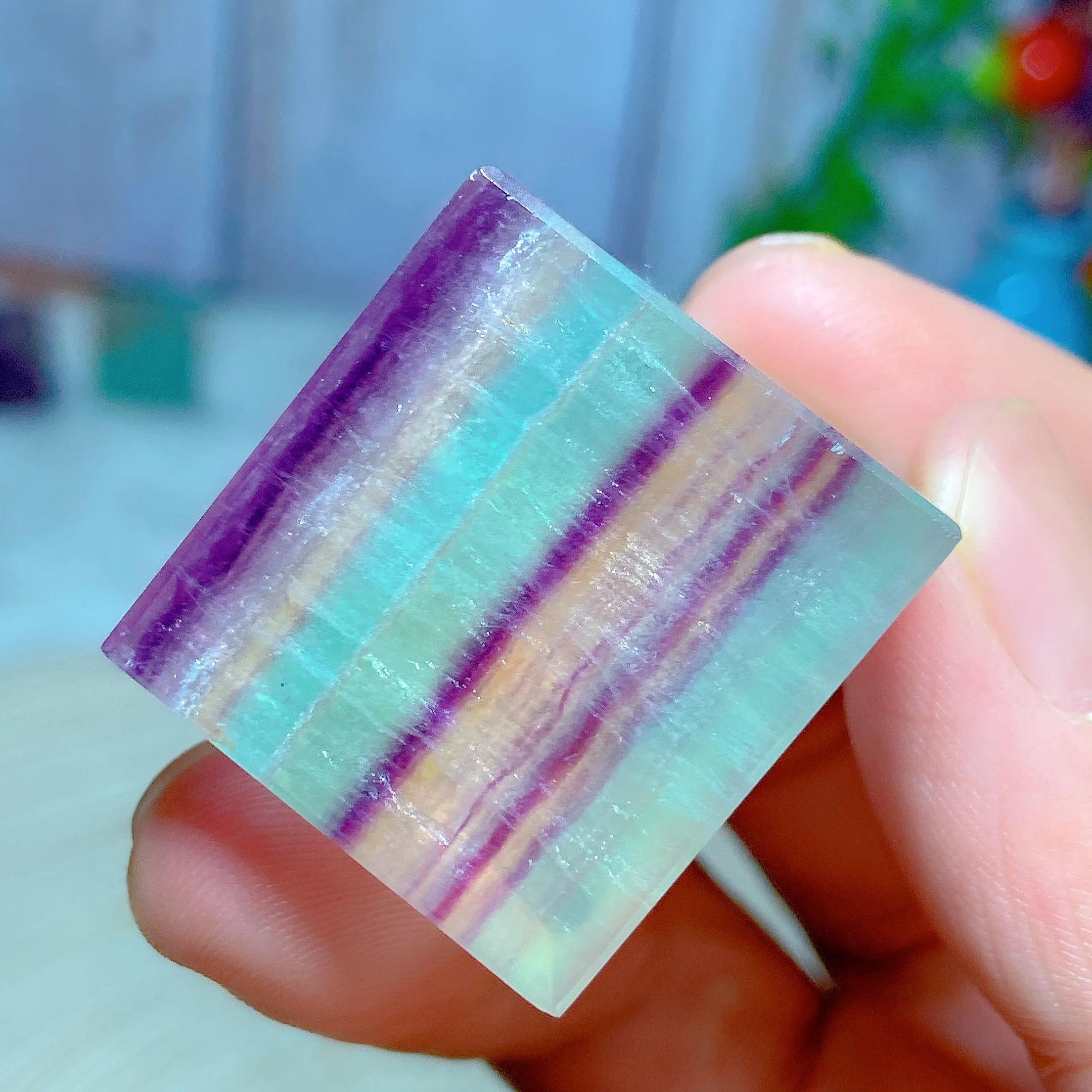 High Quality Healing Natural Crystals Candy Flourite Cube Mineral Ore Energy Home Decorations Gift Reiki Desk Ornament Crafts