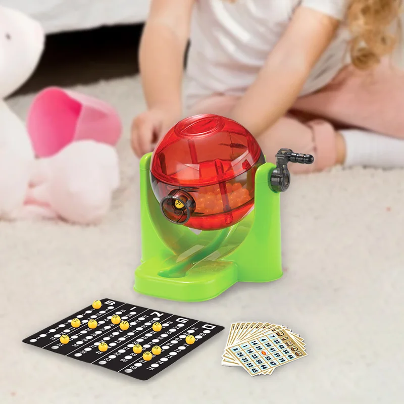 Rotary Cage Revolving Machine Bingo Cage Game Fortunate Toys Game Accessories Bingo Lotto Set for Family Pary Gathering